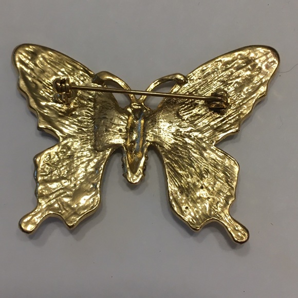 Jewel-toned Butterfly Brooch - Picture 2 of 6